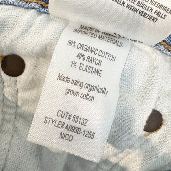 Agolde Denim Nico High Rise Slim Fit Jeans Button Fly Cliffside Blue Casual 26 - Picture 7 of 10